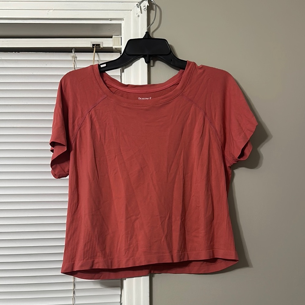 BearPaw Pink Crop T-Shirt Short Sleeve Relaxed
